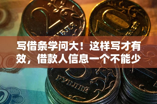 北京写借条学问大！这样写才有效，借款人信息一个不能少